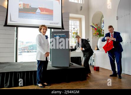 Amsterdam, Niederlande. 19.. Mai 2022. Prinzessin Margriet von den Niederlanden im Het Scheepvaartmuseum in Amsterdam, am 19. Mai 2022, um an der Feier des 200.-jährigen Bestehens des Royal College Zeemanshoop teilzunehmen Quelle: Albert Nieboer/Netherlands OUT/Point de Vue OUT/dpa/Alamy Live News Stockfoto
