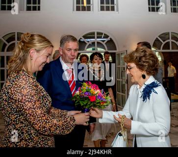 Amsterdam, Niederlande. 19.. Mai 2022. Prinzessin Margriet von den Niederlanden im Het Scheepvaartmuseum in Amsterdam, am 19. Mai 2022, um an der Feier des 200.-jährigen Bestehens des Royal College Zeemanshoop teilzunehmen Quelle: Albert Nieboer/Netherlands OUT/Point de Vue OUT/dpa/Alamy Live News Stockfoto