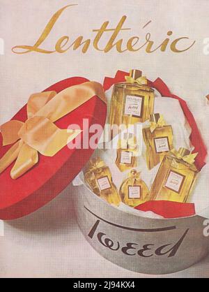 Tweed Lentheric Parfüm Werbespot ad 1960s 1970s Stockfoto