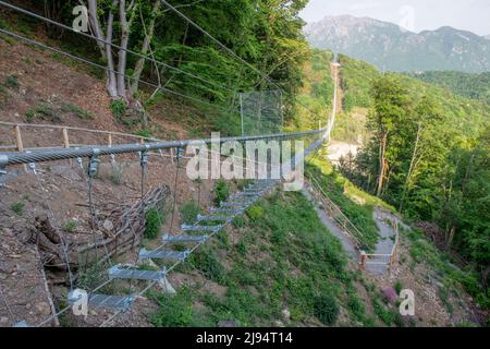 Längste tibetische Brücke der Welt Stockfoto