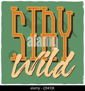 Motivationsposter. Inspirierendes Zitat-Design. Stock Vektor