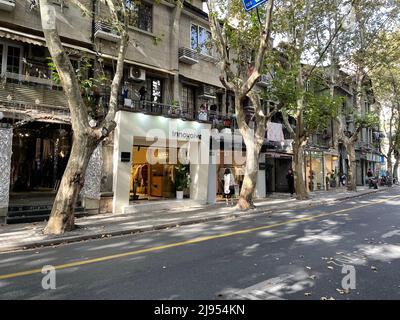 Erkundung der ehemaligen französischen Konzession in Shanghai Stockfoto