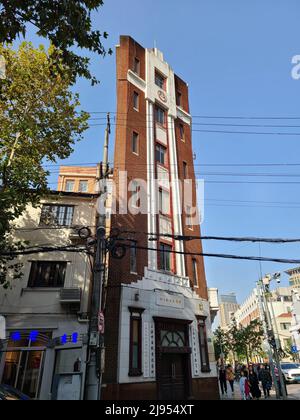 Erkundung der ehemaligen französischen Konzession in Shanghai Stockfoto