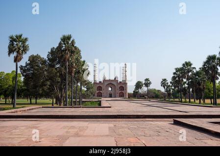 Akbars Grab in Sikandara, Agra, Indien Stockfoto