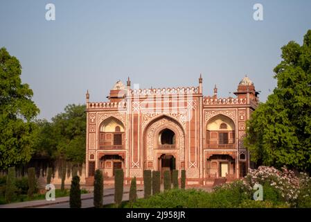 Ein Abend am Grab von Itimad ud daula, Agra, Indien Stockfoto