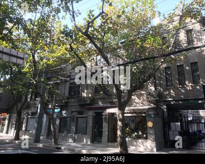 Erkundung der ehemaligen französischen Konzession in Shanghai Stockfoto