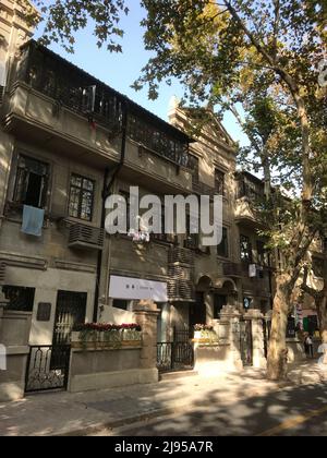 Erkundung der ehemaligen französischen Konzession in Shanghai Stockfoto