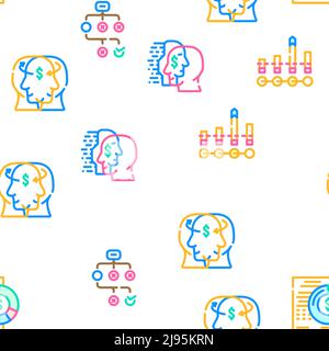 Business Consultant Advising Icons Set Vector Stock Vektor