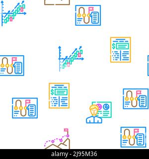 Business Consultant Advising Icons Set Vector Stock Vektor