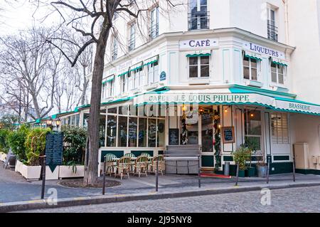 Café in Le Marais, Paris, Frankreich Stockfoto