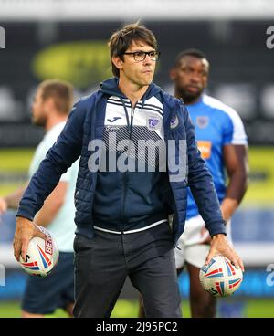 Toulouse Olympique XIII Cheftrainer Sylvain Houles vor dem Spiel der Betfred Super League im John Smith's Stadium, Huddersfield. Bilddatum: Freitag, 20. Mai 2022. Stockfoto