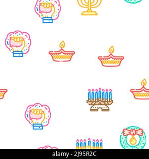 Feiertage Feier Zubehör Icons Set Vektor Stock Vektor