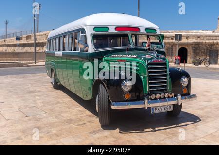 Vintage Bus, Valletta, Malta Stockfoto