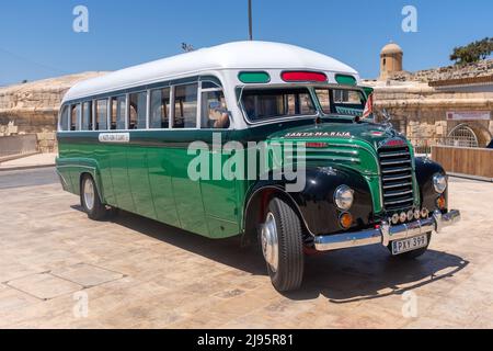 Vintage Bus, Valletta, Malta Stockfoto