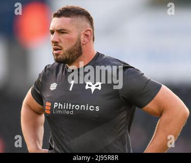 Swansea, Großbritannien. 20.. Mai 2022. Gareth Thomas von Ospreys Rugby, während der Aufwärmphase vor dem Spiel in Swansea, Großbritannien am 5/20/2022. (Foto von Mike Jones/News Images/Sipa USA) Quelle: SIPA USA/Alamy Live News Stockfoto