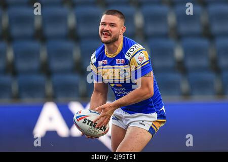 Leeds, Großbritannien. 20.. Mai 2022. James Bentley von Leeds Rhinos feiert seinen Versuch in Leeds, Großbritannien am 5/20/2022. (Foto von Mark Cosgrove/News Images/Sipa USA) Quelle: SIPA USA/Alamy Live News Stockfoto