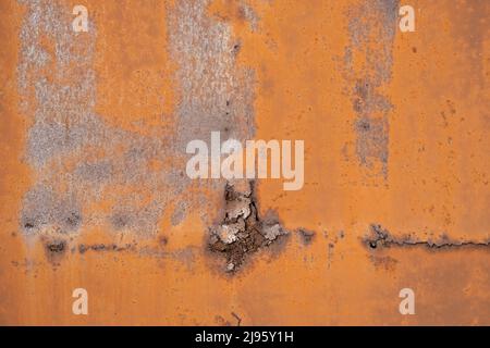 Farbige rostig gebeizte Metall Wand Textur Muster kann für den Hintergrund verwendet werden Stockfoto