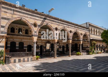Damaskus, Syrien - Mai 2022: Im Inneren des historischen Denkmales und Museums, Al Azem Palast von Damaskus, Syrien Stockfoto