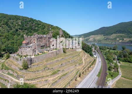 Burg Reichenstein, Trechtingshausen, Rheintal, Deutschland Stockfoto