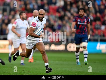 Bristol, Großbritannien. 20.. Mai 2022. Premiership Rugby. Bristol trägt V Exeter Chiefs. Ashton Gate Stadium. Bristol. Olly Woodburn (Exeter Chiefs) macht während der Bristol Bears V Exeter Chiefs eine Pause. Rugby-Spiel der Gallagher Premiership. Kredit: Sport In Bildern/Alamy Live Nachrichten Stockfoto