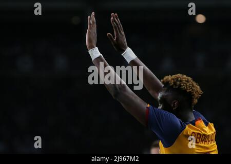 Turin, Italien, 20.. Mai 2022. Tammy Abraham von AS Roma reagiert während des Serie-A-Spiels im Stadio Olimpico Grande Torino, Turin. Bildnachweis sollte lauten: Jonathan Moscrop / Sportimage Kredit: Sportimage/Alamy Live News Stockfoto