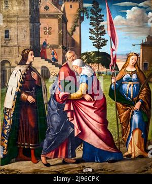 Das Treffen von Joachim und Anne vor dem Goldenen Tor von Jerusalem Stockfoto