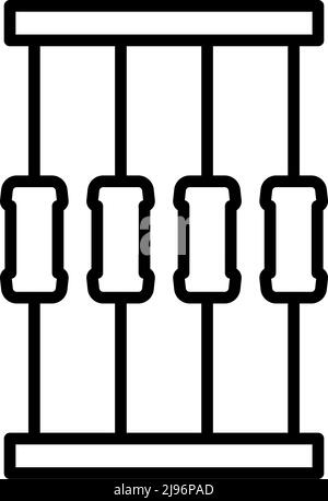 Symbol Für Widerstandsband. Auffälliges Design mit bearbeitbarer Konturbreite. Vektorgrafik. Stock Vektor