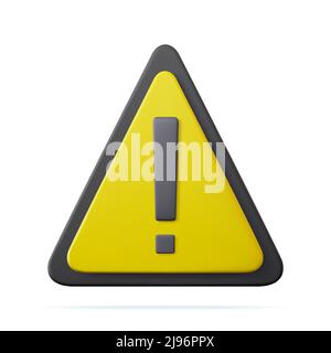 3D Warnschild Gefahrenwarnung Stock Vektor
