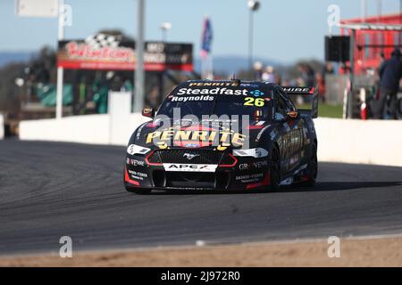 Benalla, Victoria, Australien. 21.. Mai 2022. Repco Australian Supercars Championships-Pizza Hut Winton Supersprint - David Reynolds fährt den #26 Penrite Racing Ford Mustang GT während des Rennens dreizehn der 2022 Repco Australia Supercars Championship-Bildquelle: brett keating/Alamy Live News Stockfoto