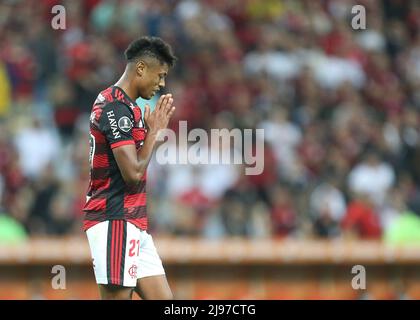 Bruno Henrique do Flamengo, durante a partida entre Flamengo e Universidad Católica (CHI), pela 5ª rodada do grupo H da Copa Libertadores 2022, no Estádio do Maracanã nesta terça-feira 17. Stockfoto