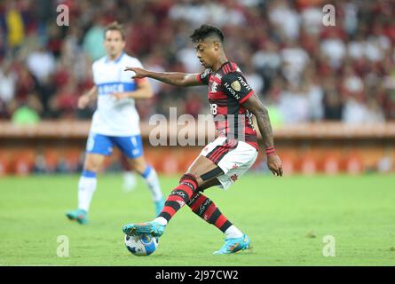 Bruno Henrique do Flamengo, durante a partida entre Flamengo e Universidad Católica (CHI), pela 5ª rodada do grupo H da Copa Libertadores 2022, no Estádio do Maracanã nesta terça-feira 17. Stockfoto