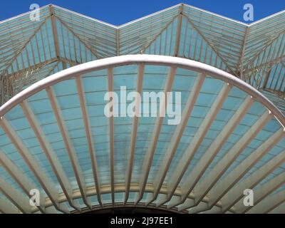 Oriente Station in Lissabon, Eingang zum parque das Nacoes in Portugal Stockfoto