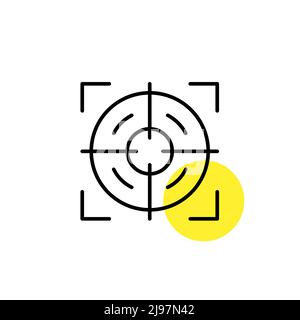 Standortverfolgung auf einem Radar. Pixel Perfect Line Art-Symbol Stock Vektor