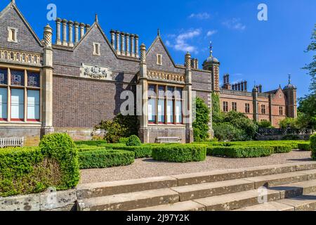 Wunderschönes Charlecote House & Gardens in Charlecote Park, Warwickshire. Stockfoto