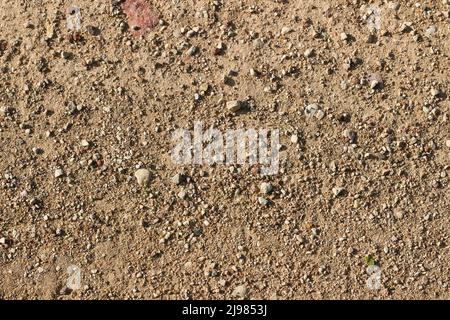 Schmutz Straße Hintergrund Textur, Outdoor-Textur. Hintergrund für verschiedene Ideen. Stockfoto