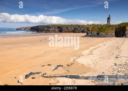 Ballybunion Strand und Schloss an der Westküste Irlands Stockfoto