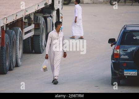 Lokale Ägypter in der ägyptischen Oase Siwa Stockfoto