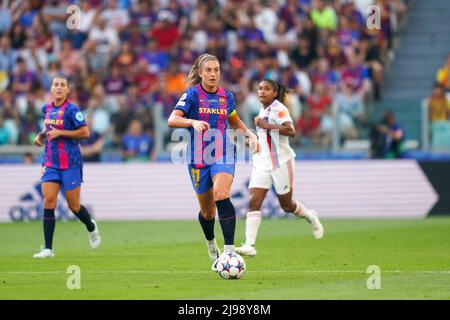 Turin, Italien. 21.. Mai 2022. Alexia Putellas (11 Barcelona) kontrolliert den Ball (Action) während des UEFA Womens Champions League-Finales zwischen dem FC Barcelona und Olympique Lyonnais im Allianz Stadium Juventus in Turin, Italien. Daniela Porcelli/SPP Quelle: SPP Sport Press Foto. /Alamy Live News Stockfoto