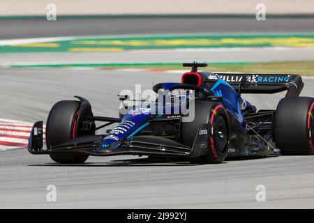 21.. Mai 2022; Barcelona, Circuit de Barcelona Catalunya, Spanien. F1 großer Preis von Spanien, Qualifikationssitzungen; Alexander Albon aus Thailand fährt das FW44 (23) Williams Racing F1 Team Stockfoto