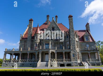 Craigdarroch Castle, eine National Historic Site von Kanada in Victoria, British Columbia. Stockfoto