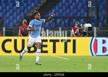 Stadio Olimpico, Rom, Italien. 21.. Mai 2022. Serie A Fußball, SS Lazio gegen Hellas Verona; Jovane Cabral von SS Lazio feiert nach dem Tor für 1-2 in der 16.-minütigen Credit: Action Plus Sports/Alamy Live News Stockfoto