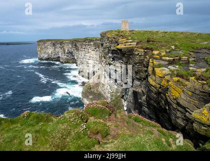 Marwick Kopf und Kitchener Memorial, Orkney, Schottland, Großbritannien Stockfoto