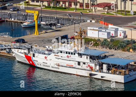 Terminal Island Coast Guard Station, Hafen von Los Angeles, San Pedro, Kalifornien, USA Stockfoto