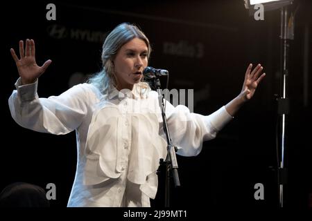 Der spanische Sänger Rocio Marquez spielt auf der Bühne des Inverfest Festivals in Madrid, Spanien mit: Rocio Marquez wo: Madrid, Spanien Wann: 16. Mai 2021 Credit: Oscar Gonzalez/WENN Stockfoto