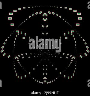 Abstraktes Muster mit quadratischen Blumenbeete Stock Vektor