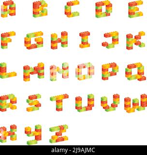 Stilvolles Font Poster mit Buchstaben aus Alphabet auf dem weißen Vektordarstellung im Hintergrund Stock Vektor