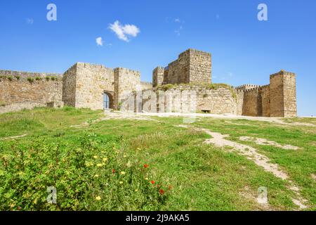 Panoramablick auf das Schloss Trujillo in Extremadura, Spanien Stockfoto