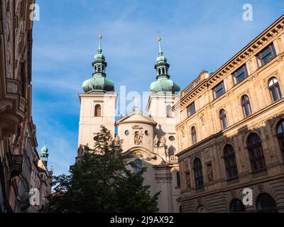 Kirche St. Gallen auch St. Havel oder Kostel Sv. Havla Exterior in Prag, Tschechische Republik Stockfoto