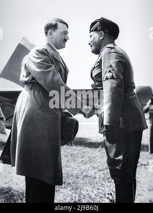 ADOLF HITLER UND BENITO MUSSOLINI Stockfoto