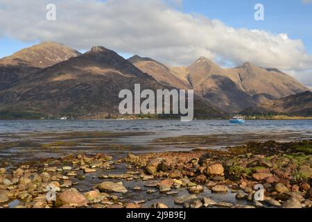 Foto der fünf Schwestern von Kintail in den West Highlands von Schottland, Großbritannien Stockfoto